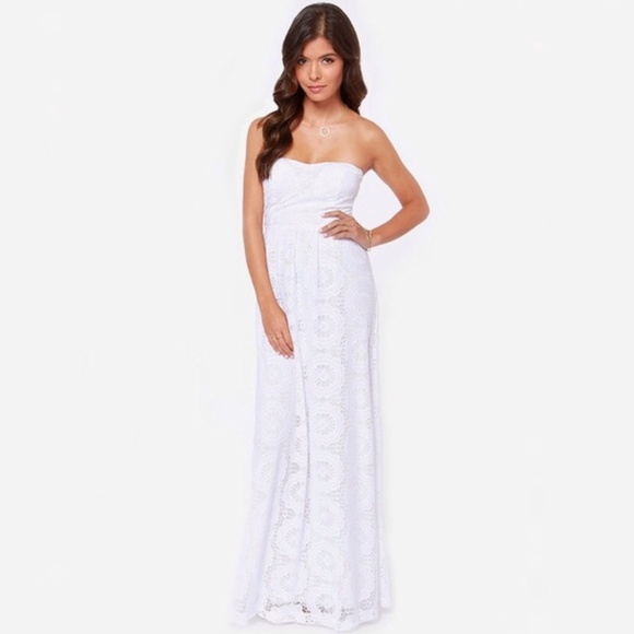 lulus crochet maxi dress